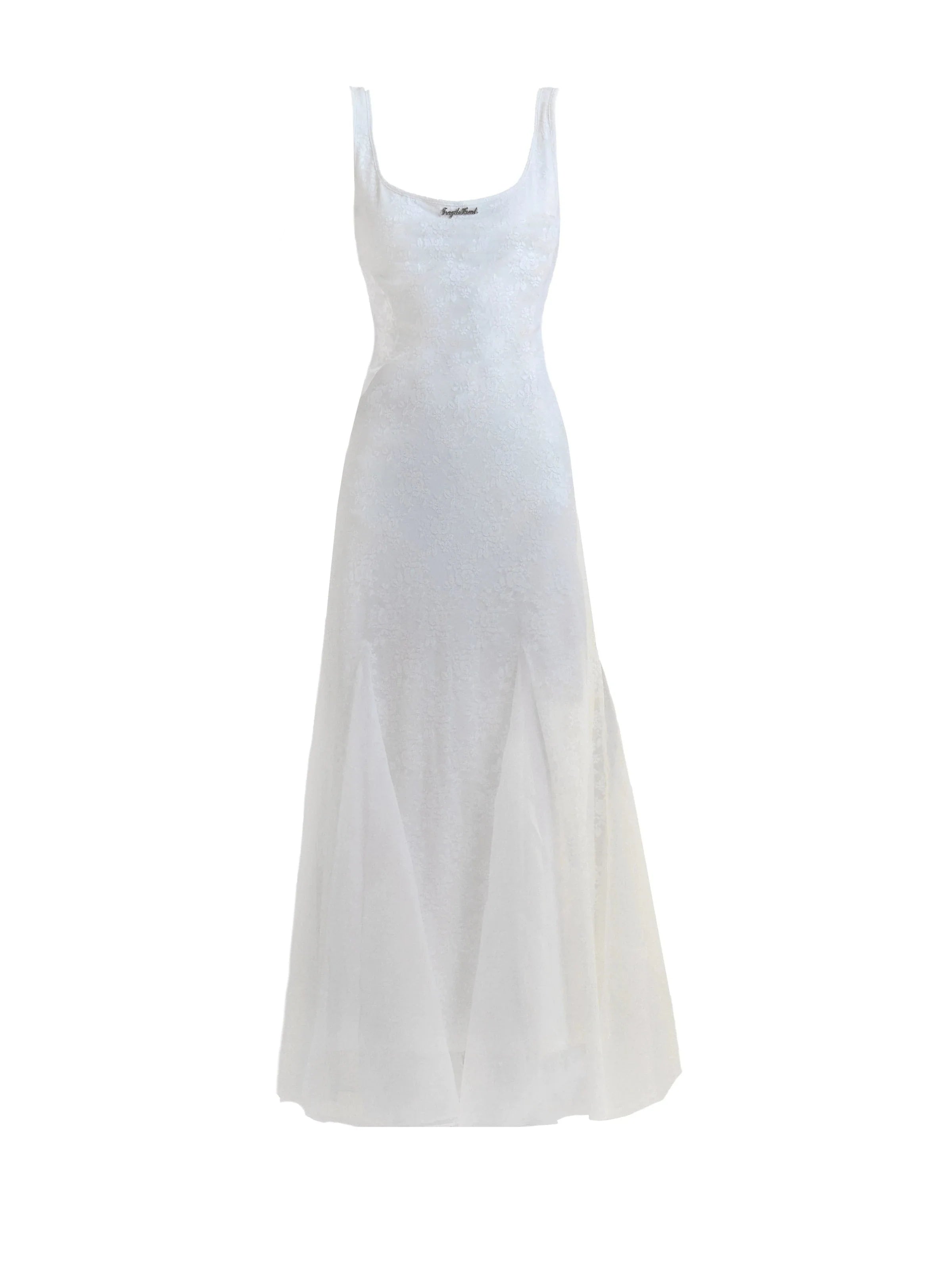 Elegant White Sleeveless Maxi Dress - Fitted Bodice with Flared Hem