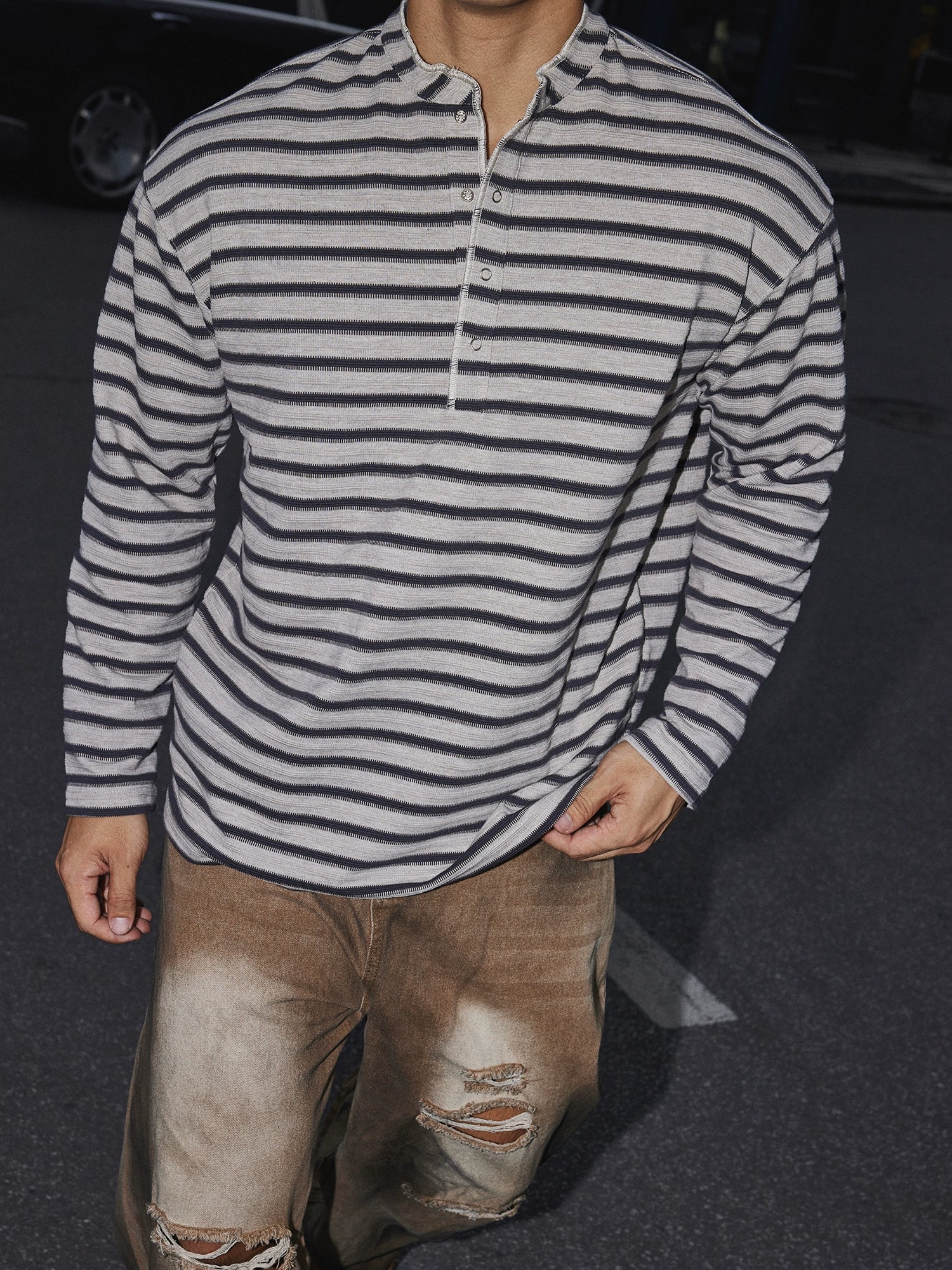 Urban Nomad Stripe Henley Shirt