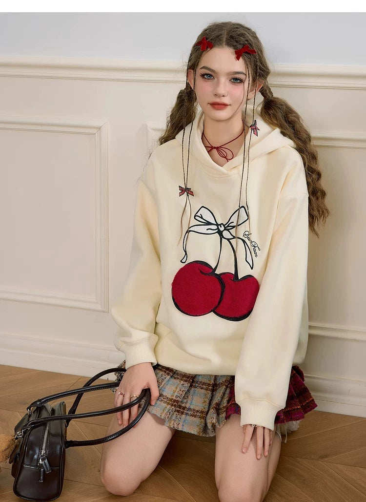 Cherry Bow Knit Sweater