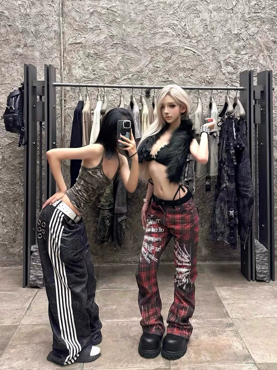 Crimson Verse Sigil Plaid Pants