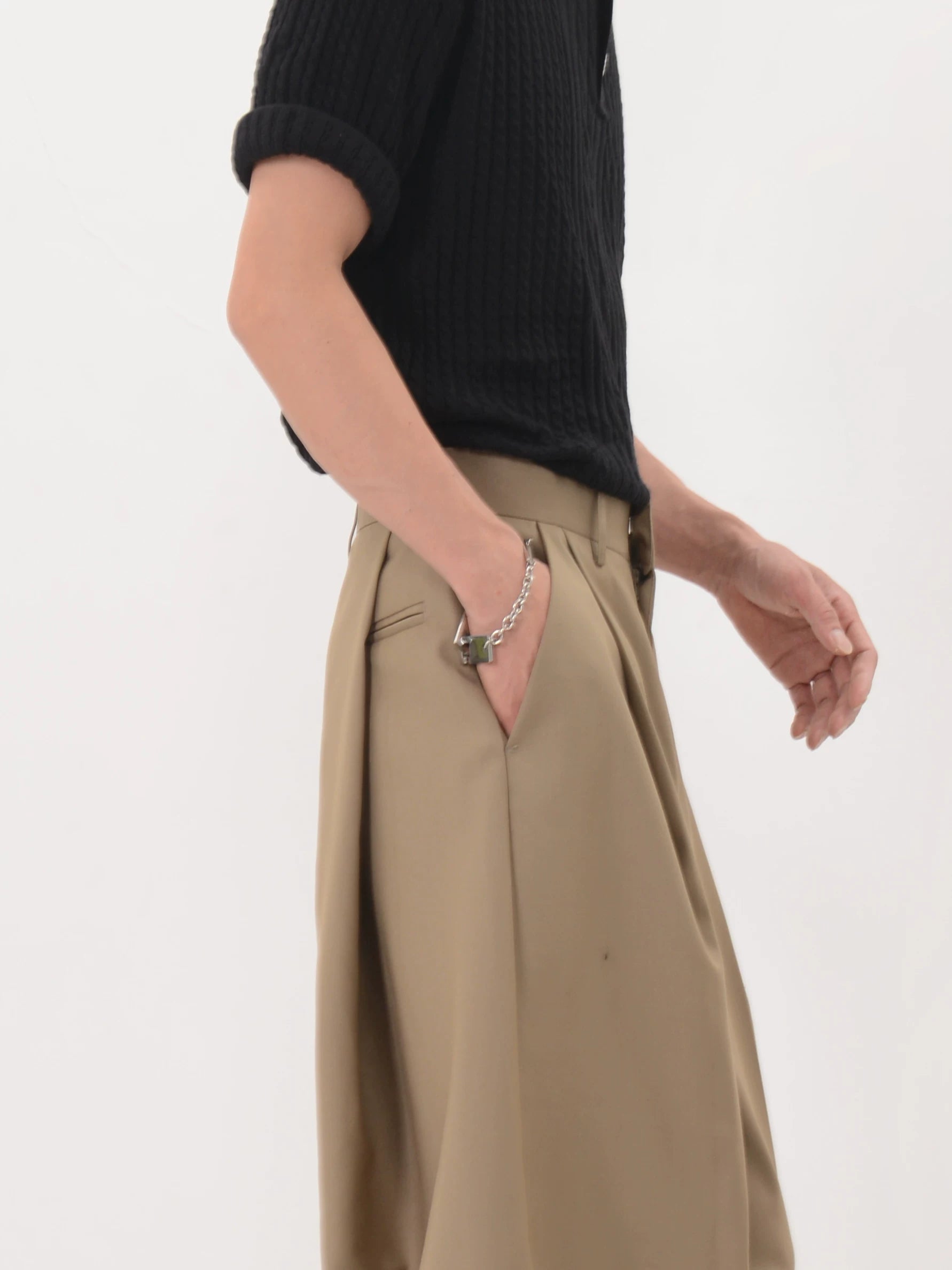 Flowy Drape Wide Trousers