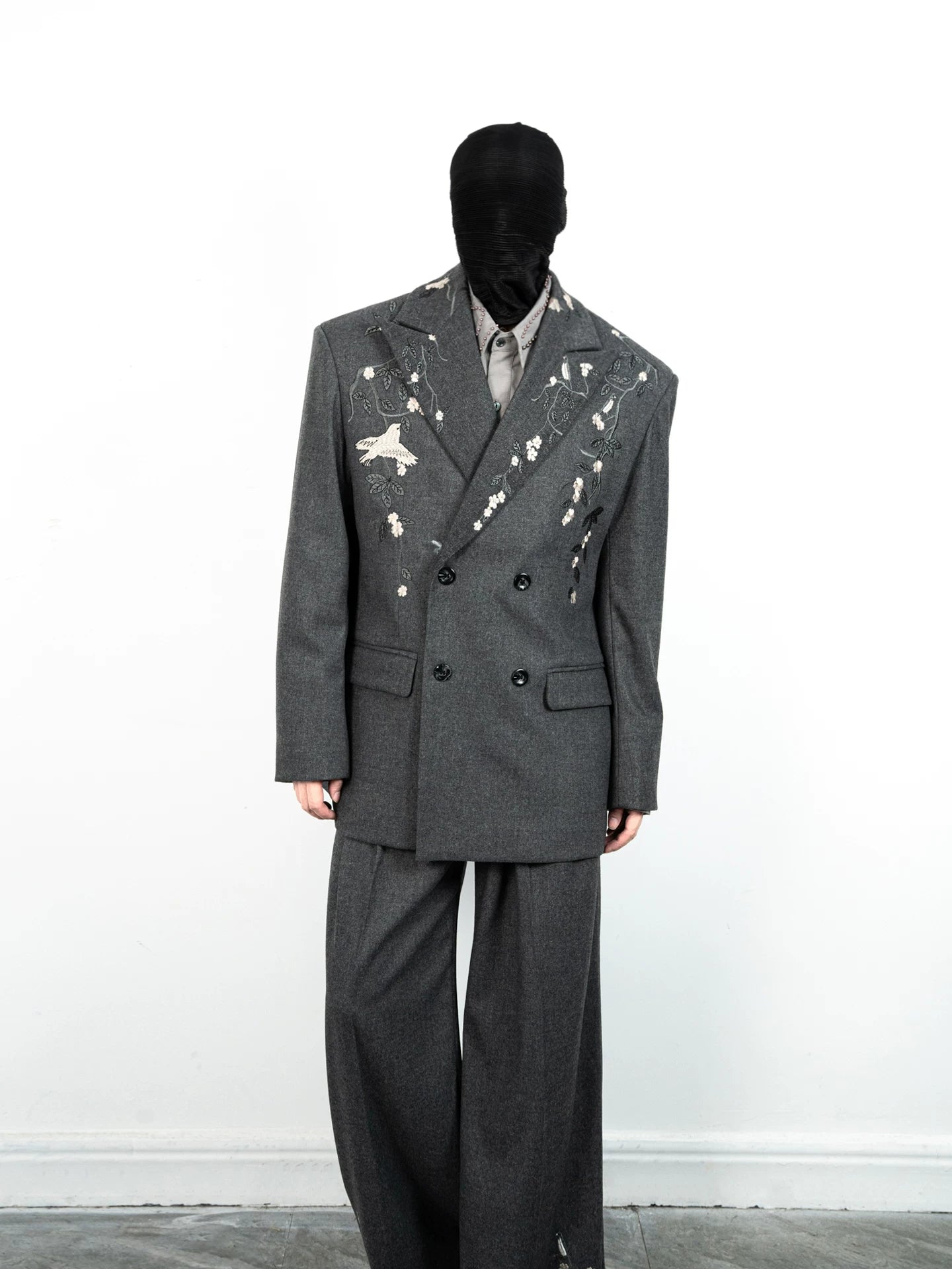 Midnight Aviary Embroidered Power Jacket
