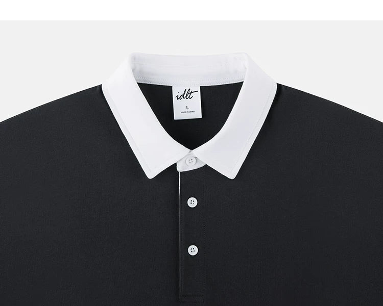 Contrast Crest Knit Polo
