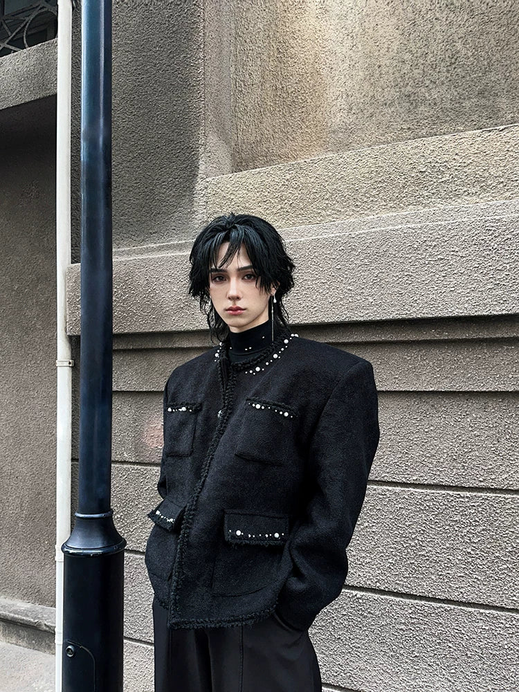 Midnight Relic Pearl-Trace Bouclé Jacket