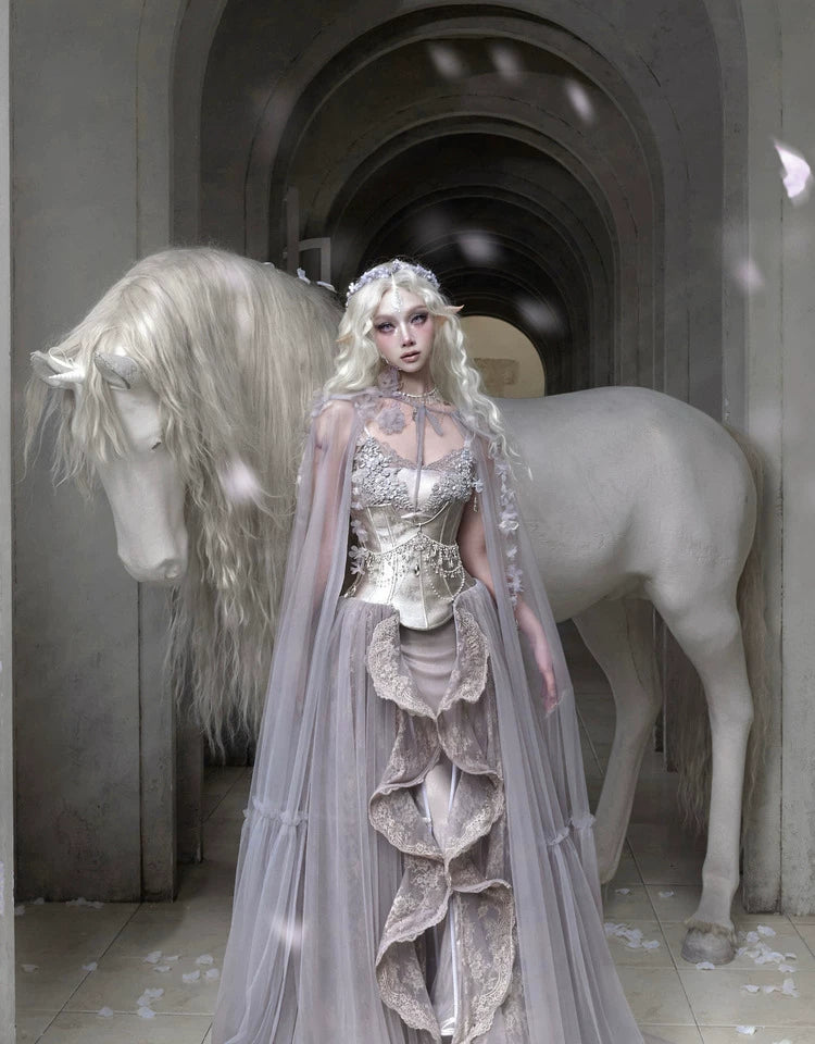 Iridescent Lilac Mermaid Gown