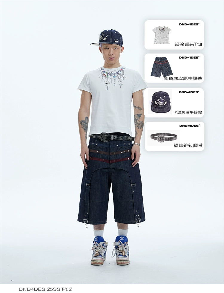 Beaded Necklace Print T-shirt