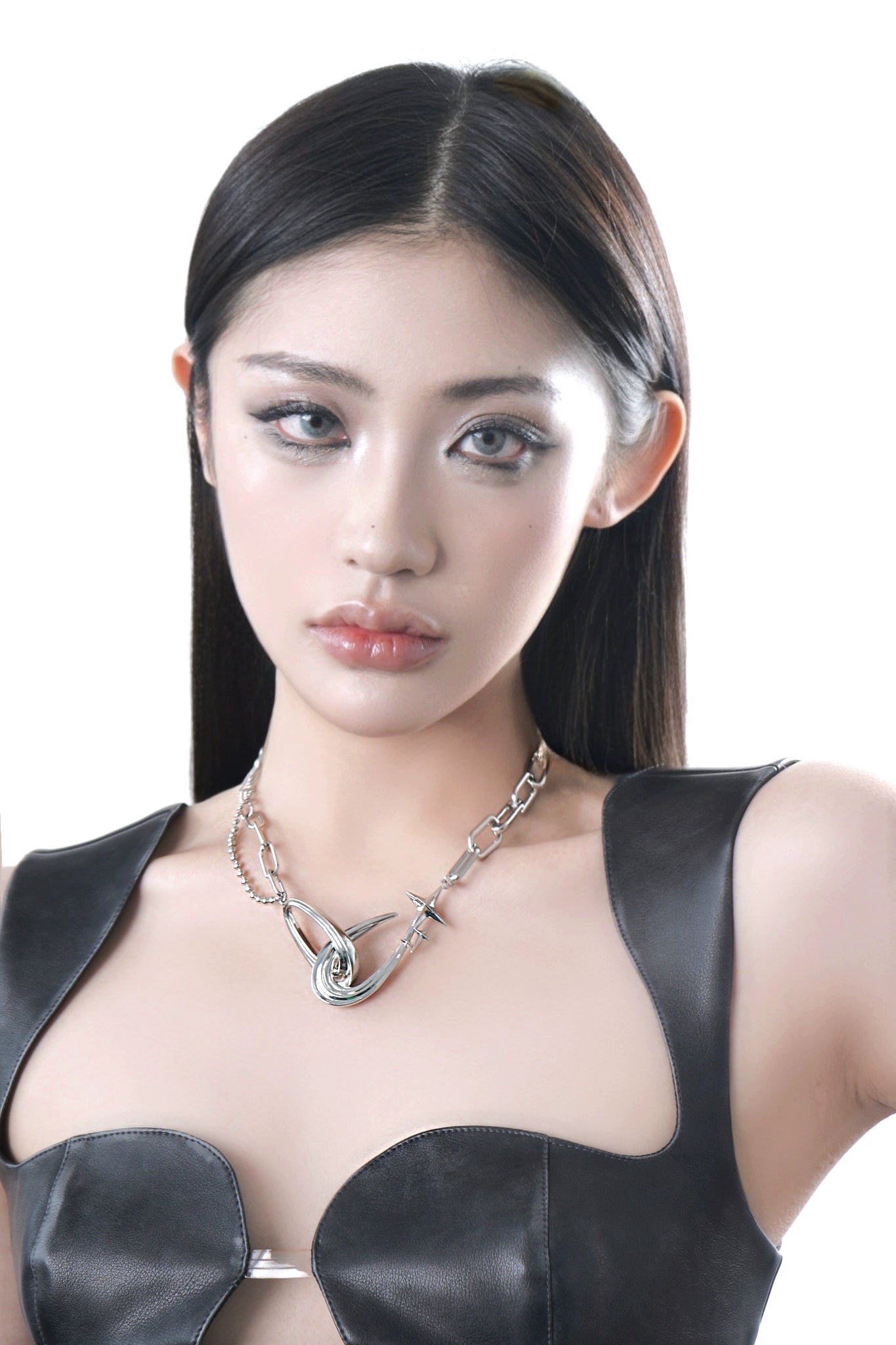 Modern Chain Link Collar Necklace