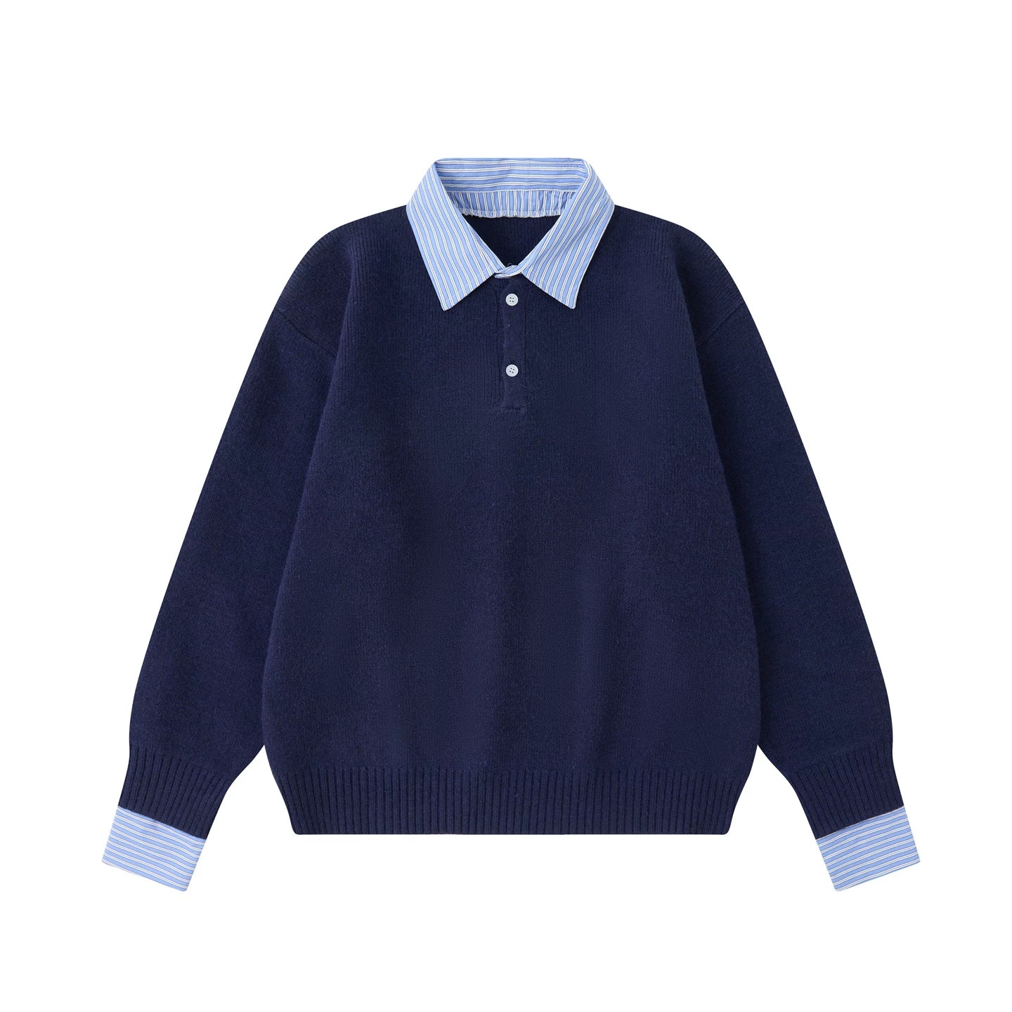 Oxford Layer Knit Polo Sweater