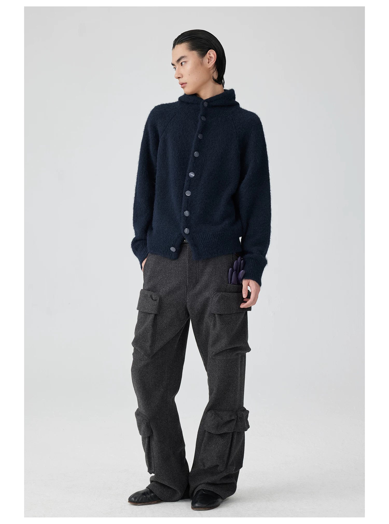 Multi-Pocket Wide-Leg Cargo Trouser
