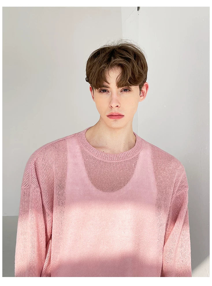 Blush Haze Sheer Knit Sweater