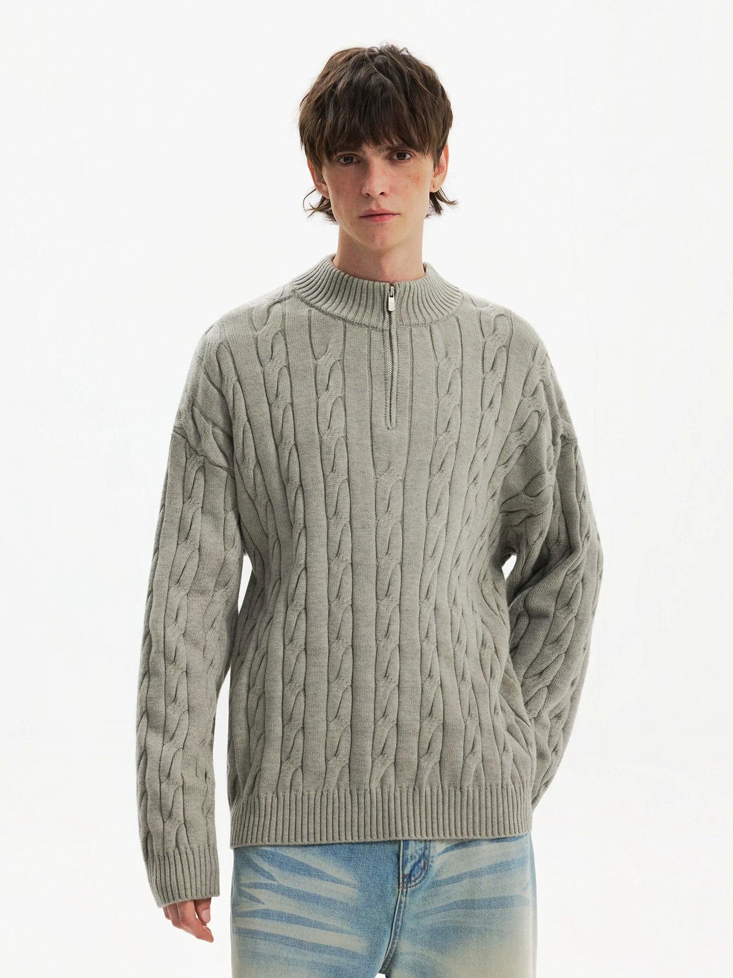 Stonebraid Half-Zip Knit