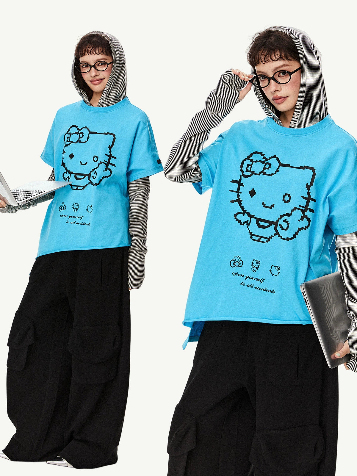 Hello Kitty Camo Streetwear T-Shirt