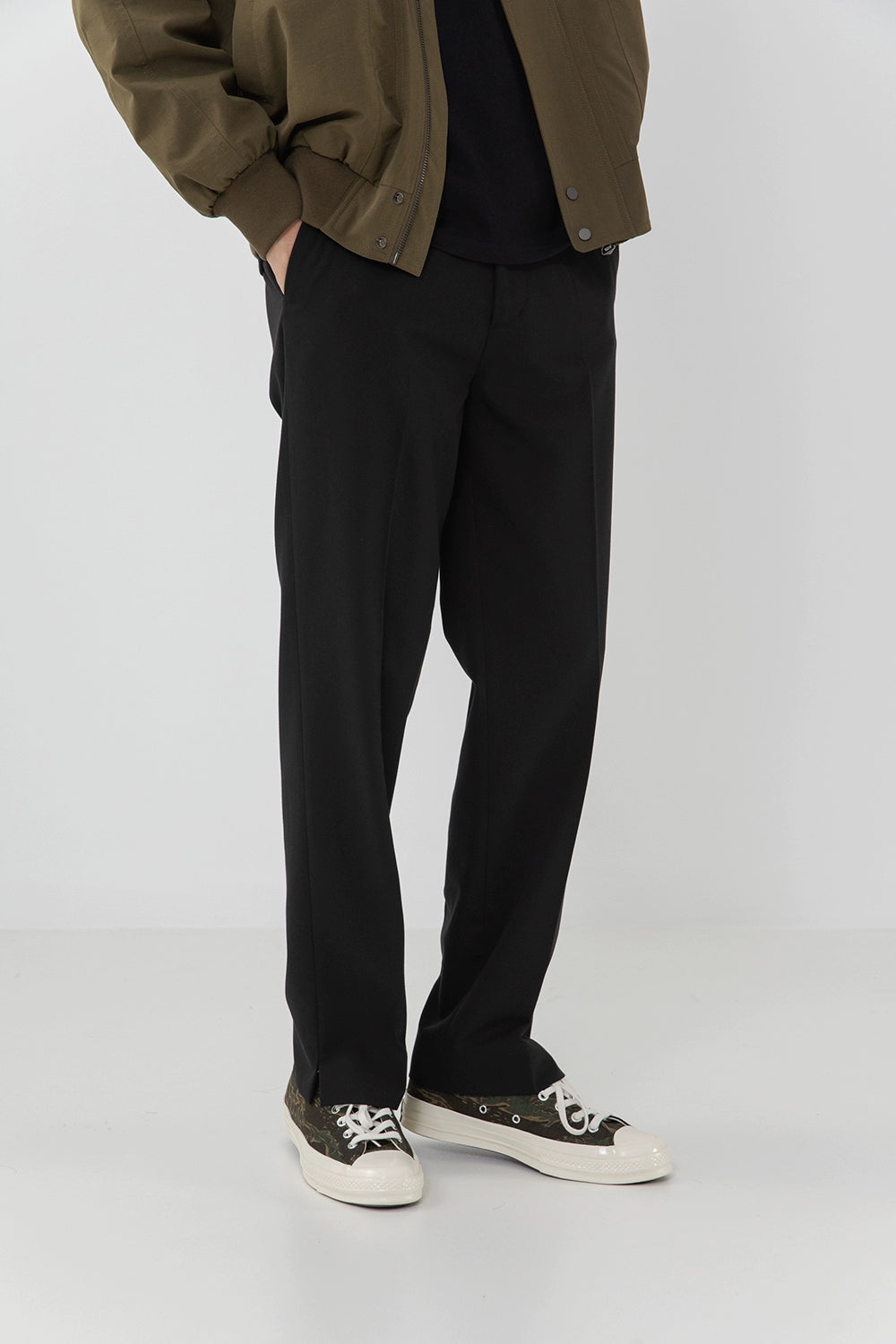 Split Hem Straight Pants