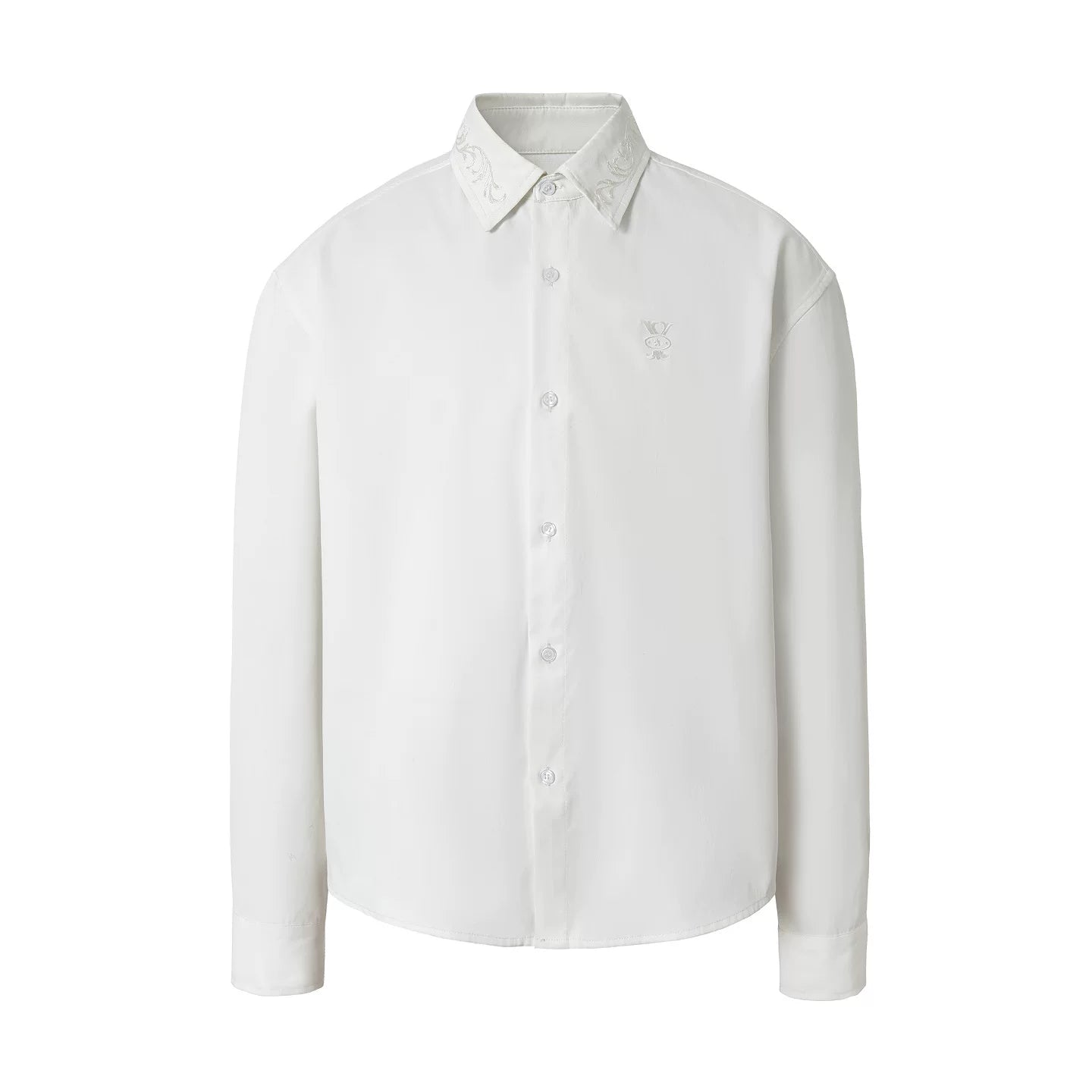 Baroque Embroidery Simple Casual Lapel Long-sleeve Shirt