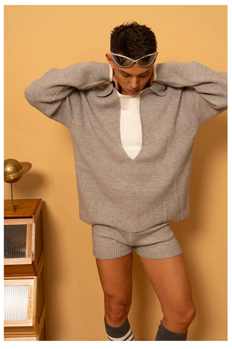 Heather Lounge Knit Quarter-Zip Sweater