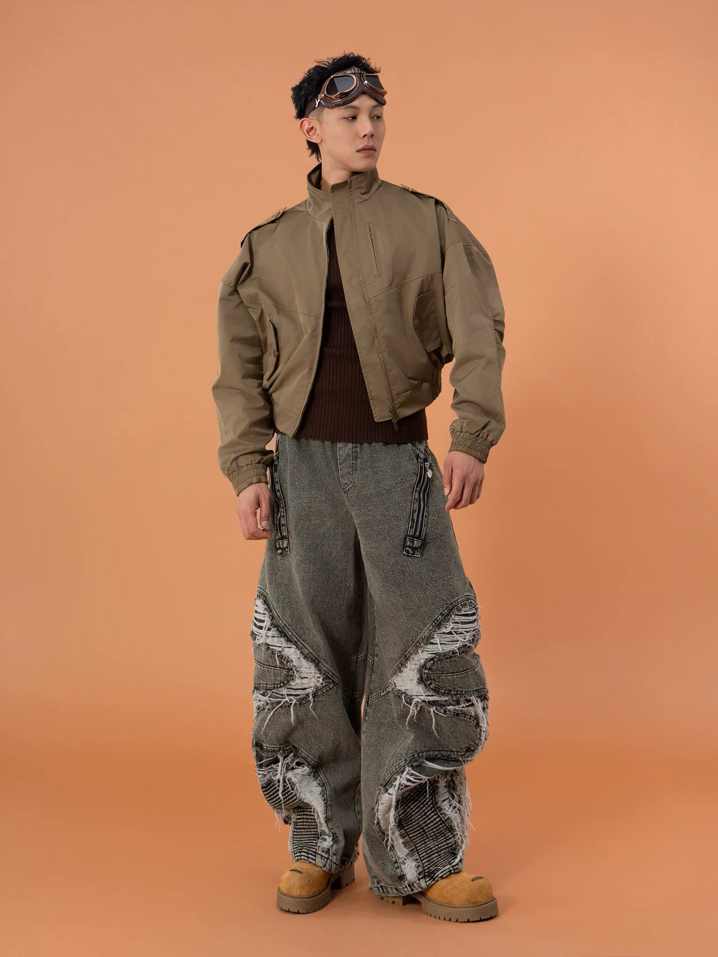Aviator Hem-Rib Flight Bomber Jacket