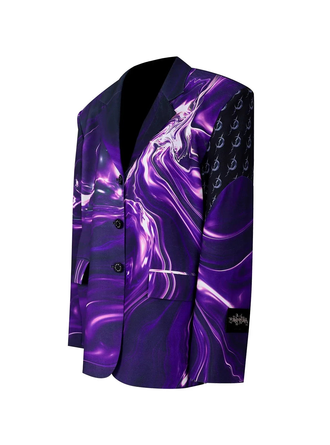 PINKSPINK Cosmic Swirl Oversized Blazer - Purple