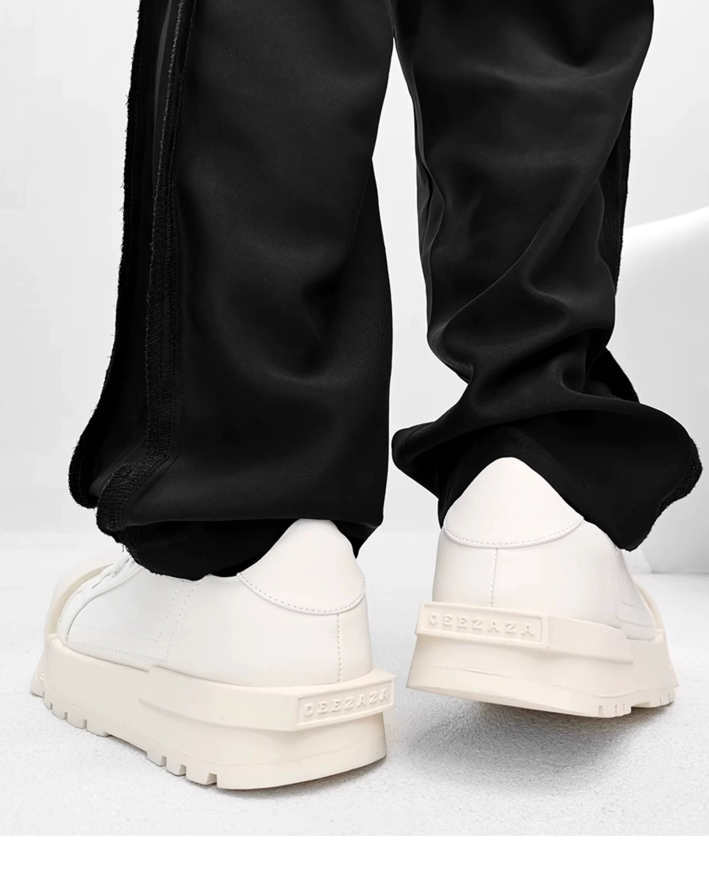 Chunky Black Platform Sneakers with Charms