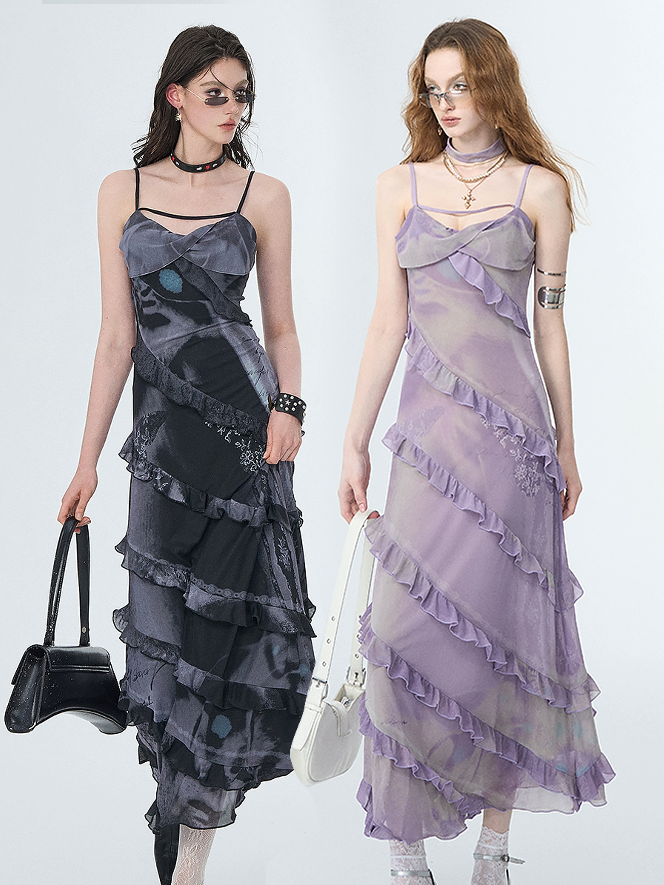 Of Akiva Ruffled Maxi Dress Collection