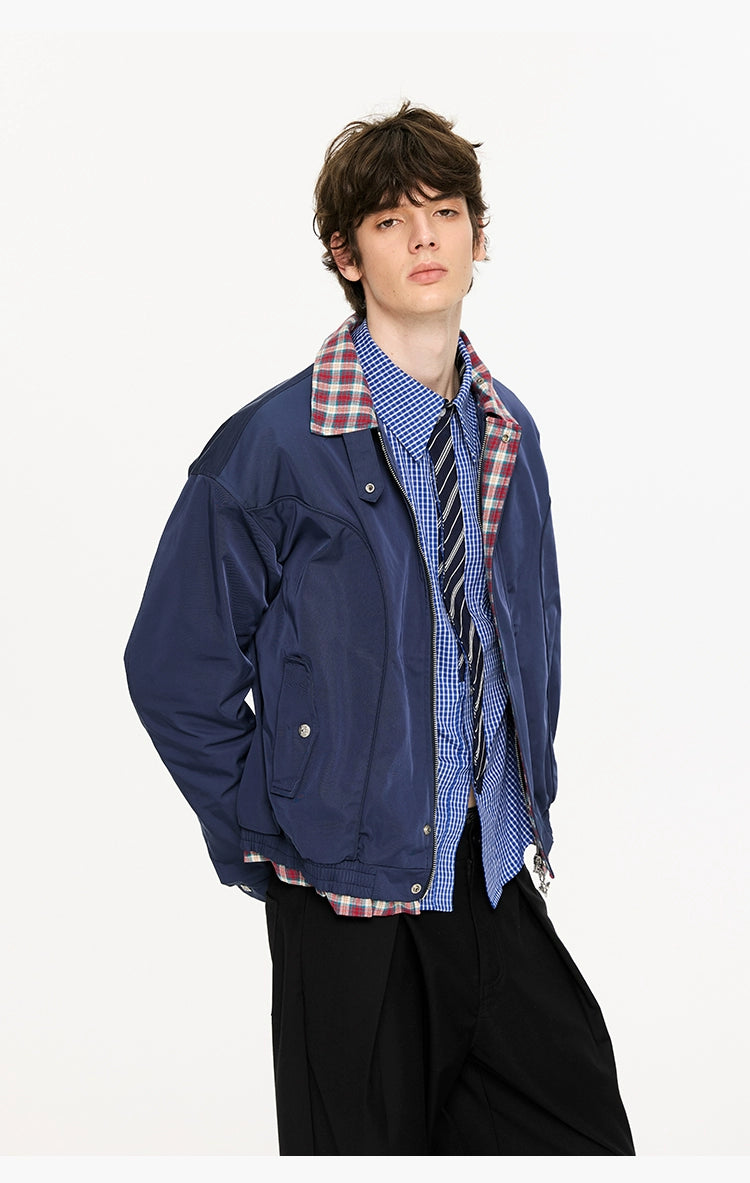 Harrington Jackets with Plaid Lining