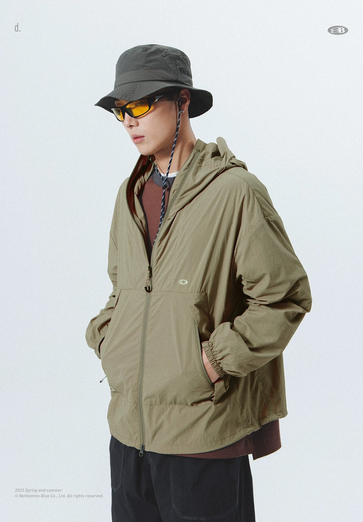 UV-Protective Hooded Windbreaker