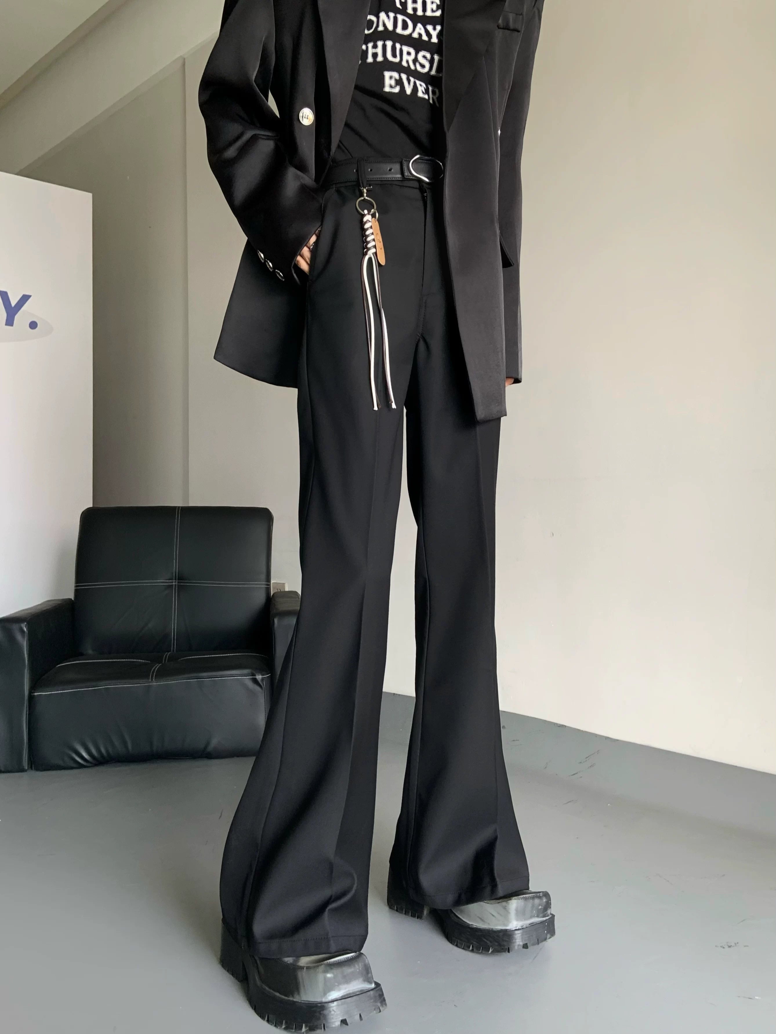 Noir Axis Flare Trousers