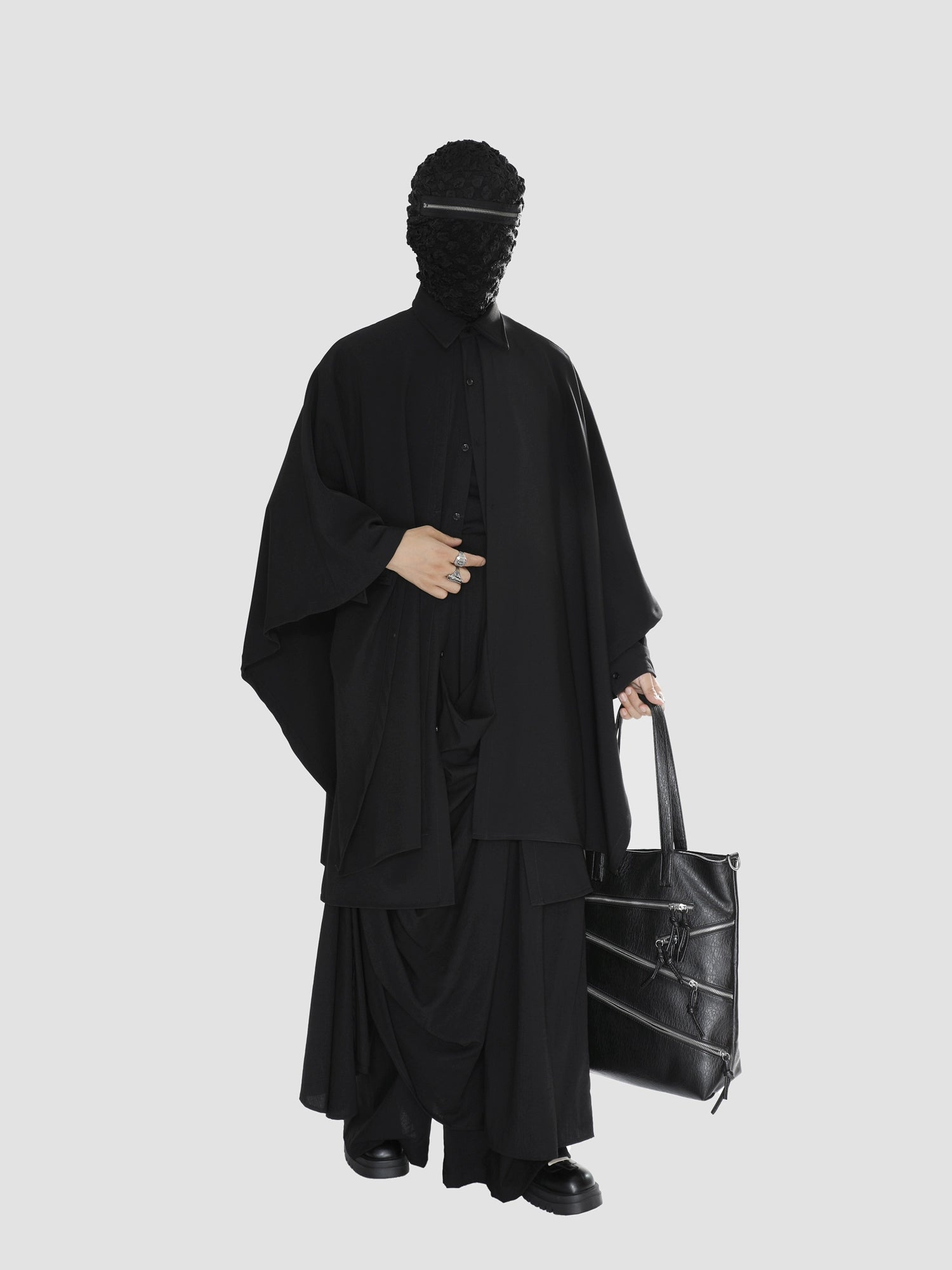 Avant-Garde Oversized Black Shirt