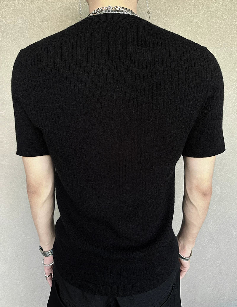 Frostline Fitted Ribbed Half-Zip Knit