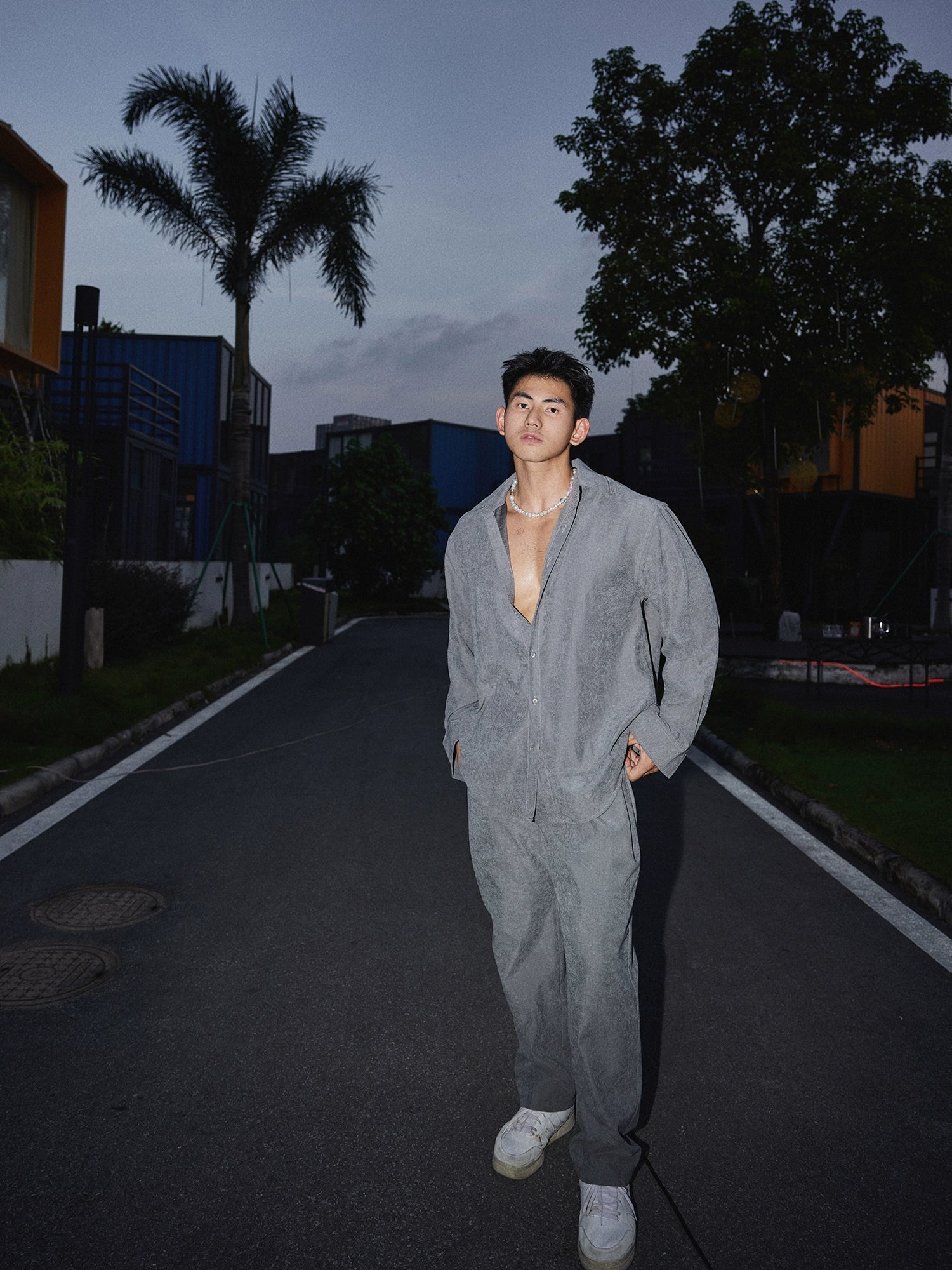 Urban Shirt and Corduroy Loose-Fit Pants