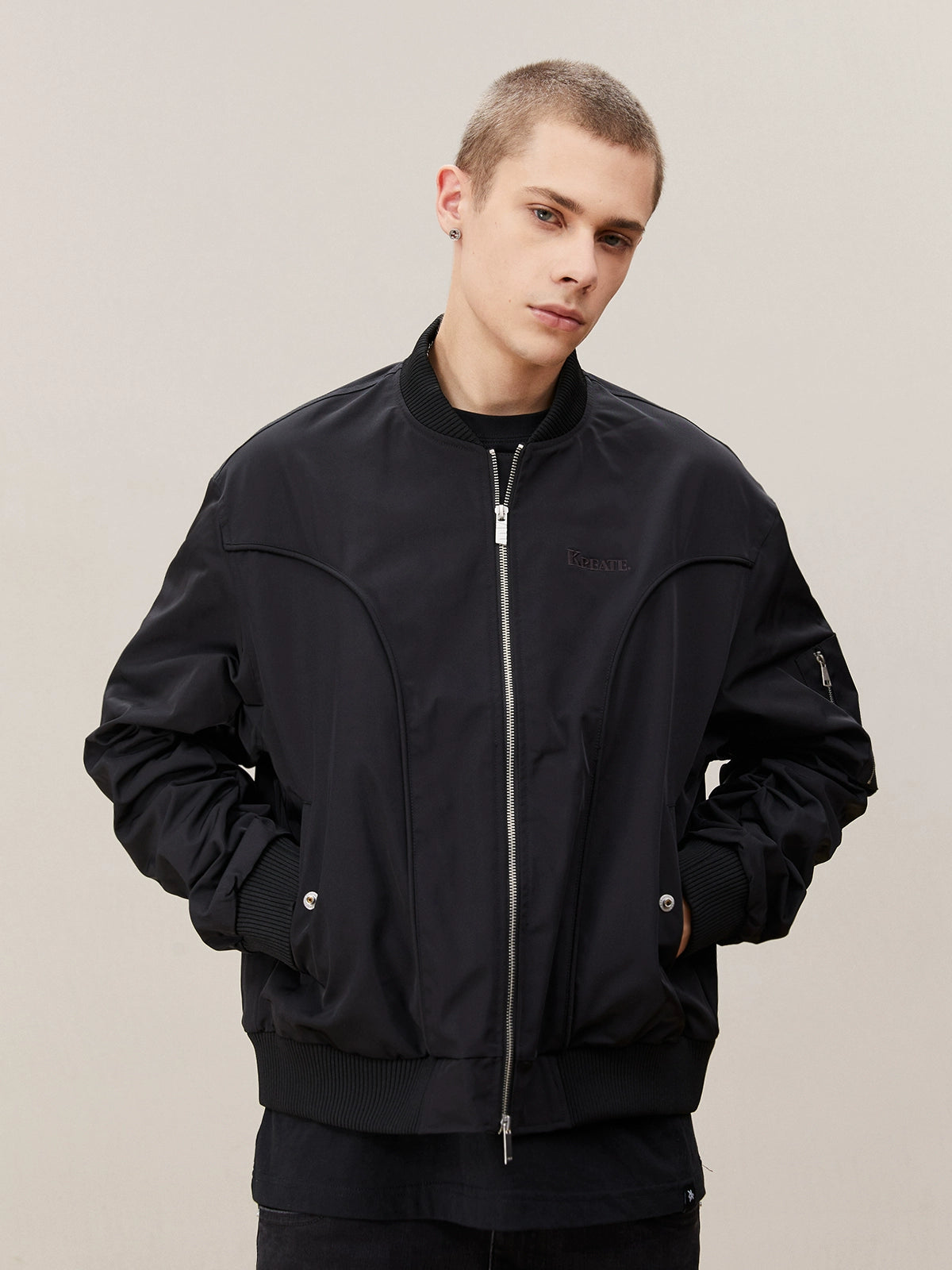 Trendy Ribbed Bomber Jackets
