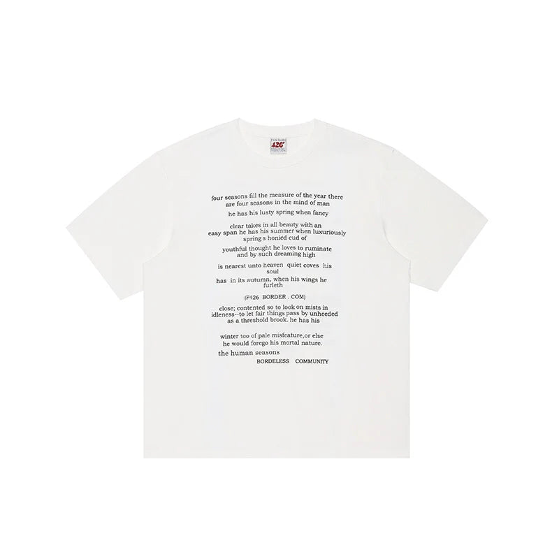 Smudged Letter Print Tee - chiclara