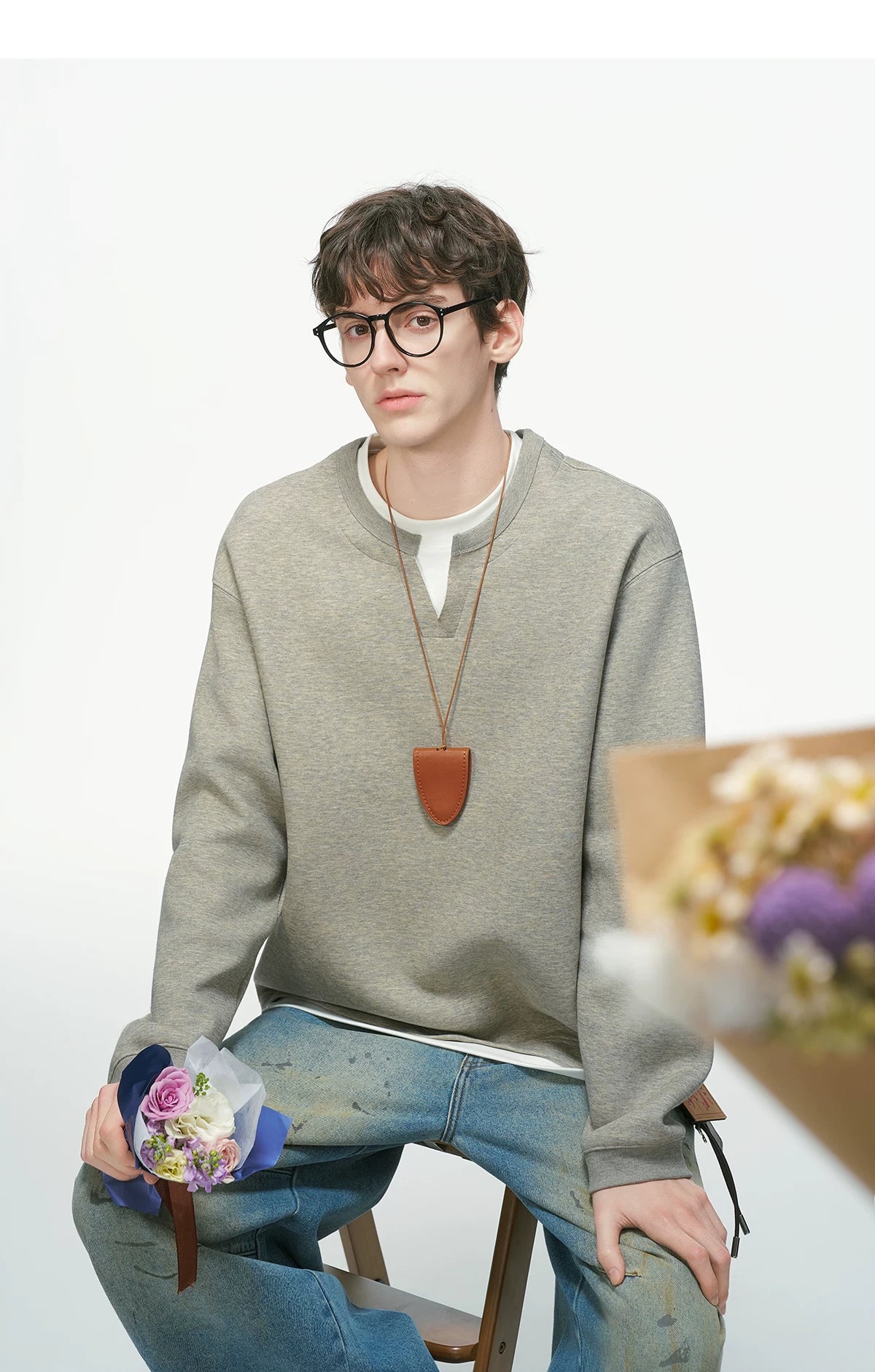 Softlane Layered Crew Sweatshirt