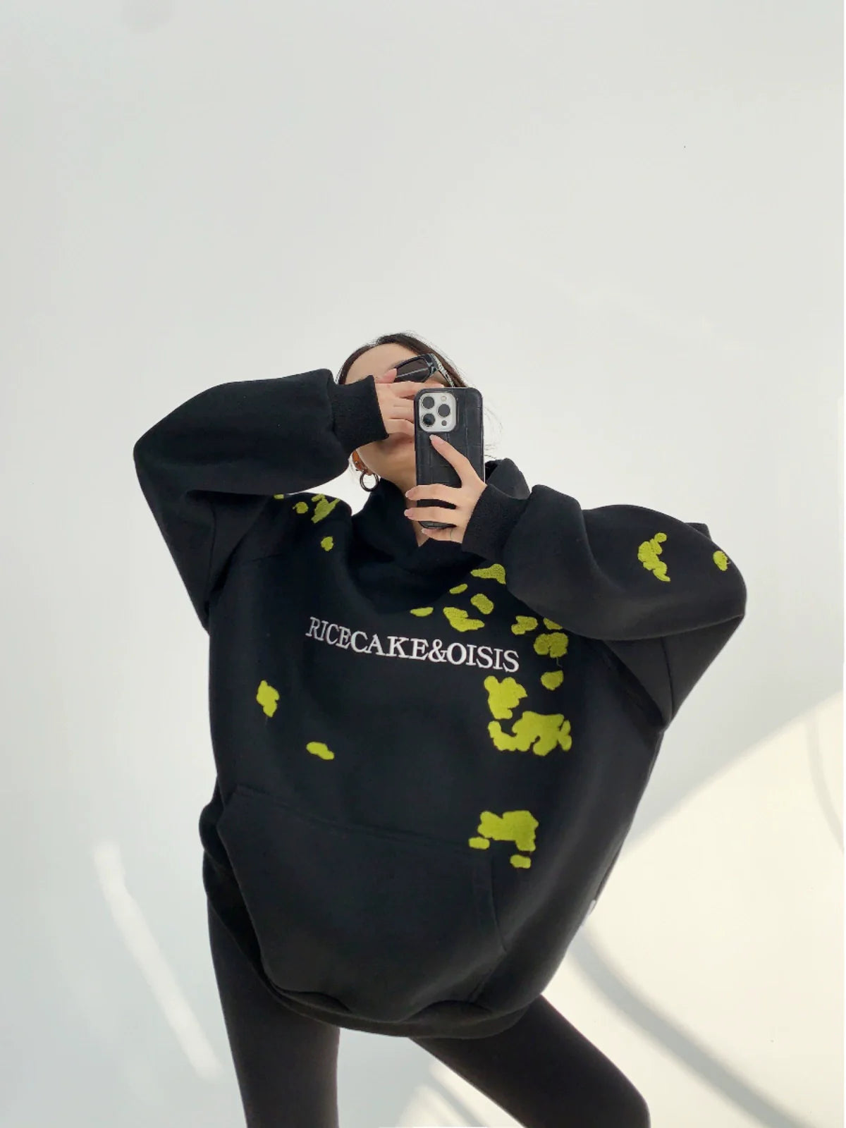 Lime Fleck Studio Logo Hoodie