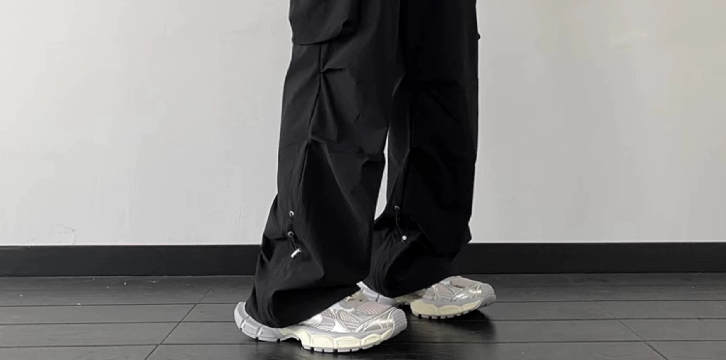 Baggy Black Cargo Street Pants