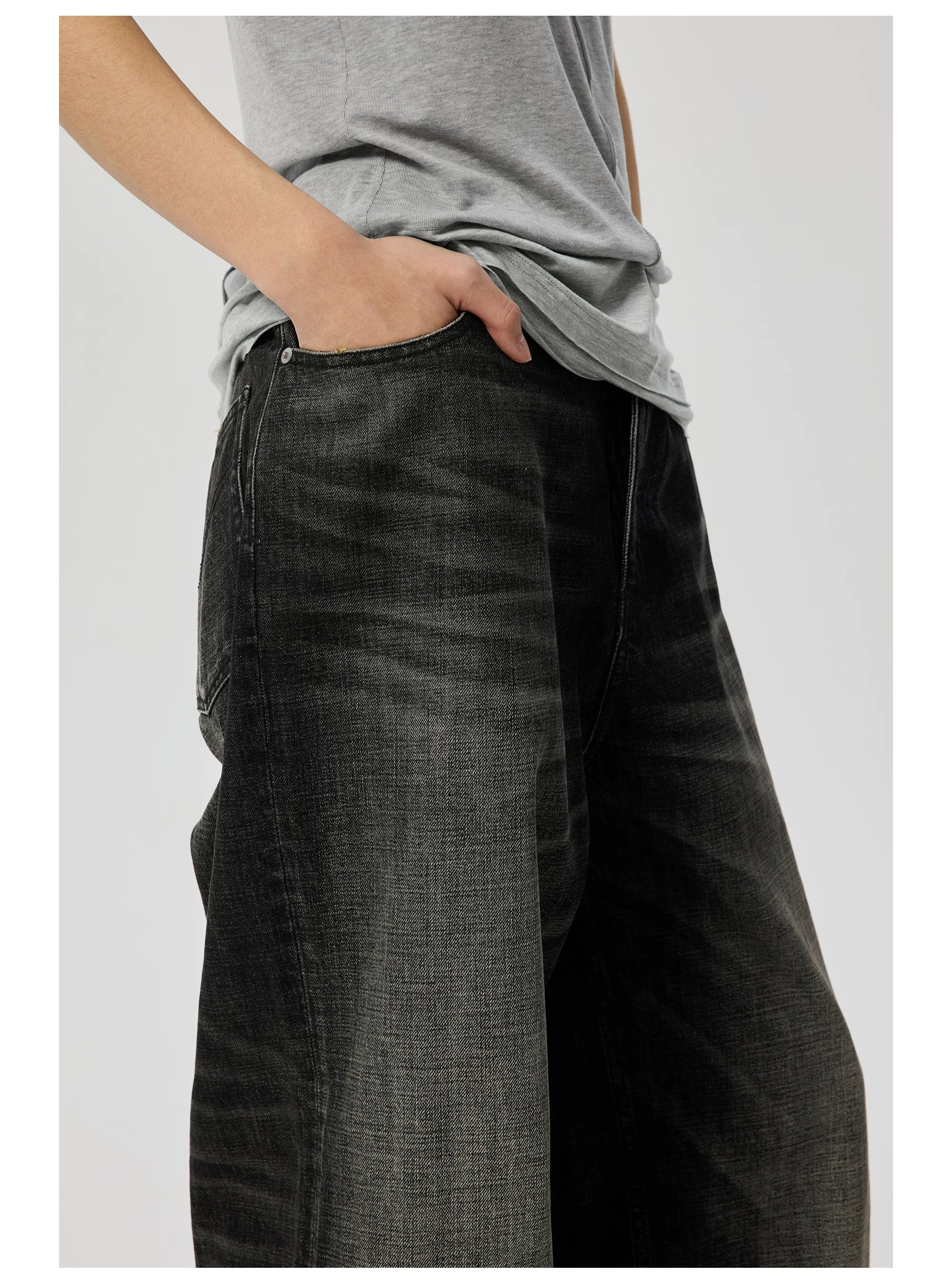 Shadow Wash Baggy Denim Jeans
