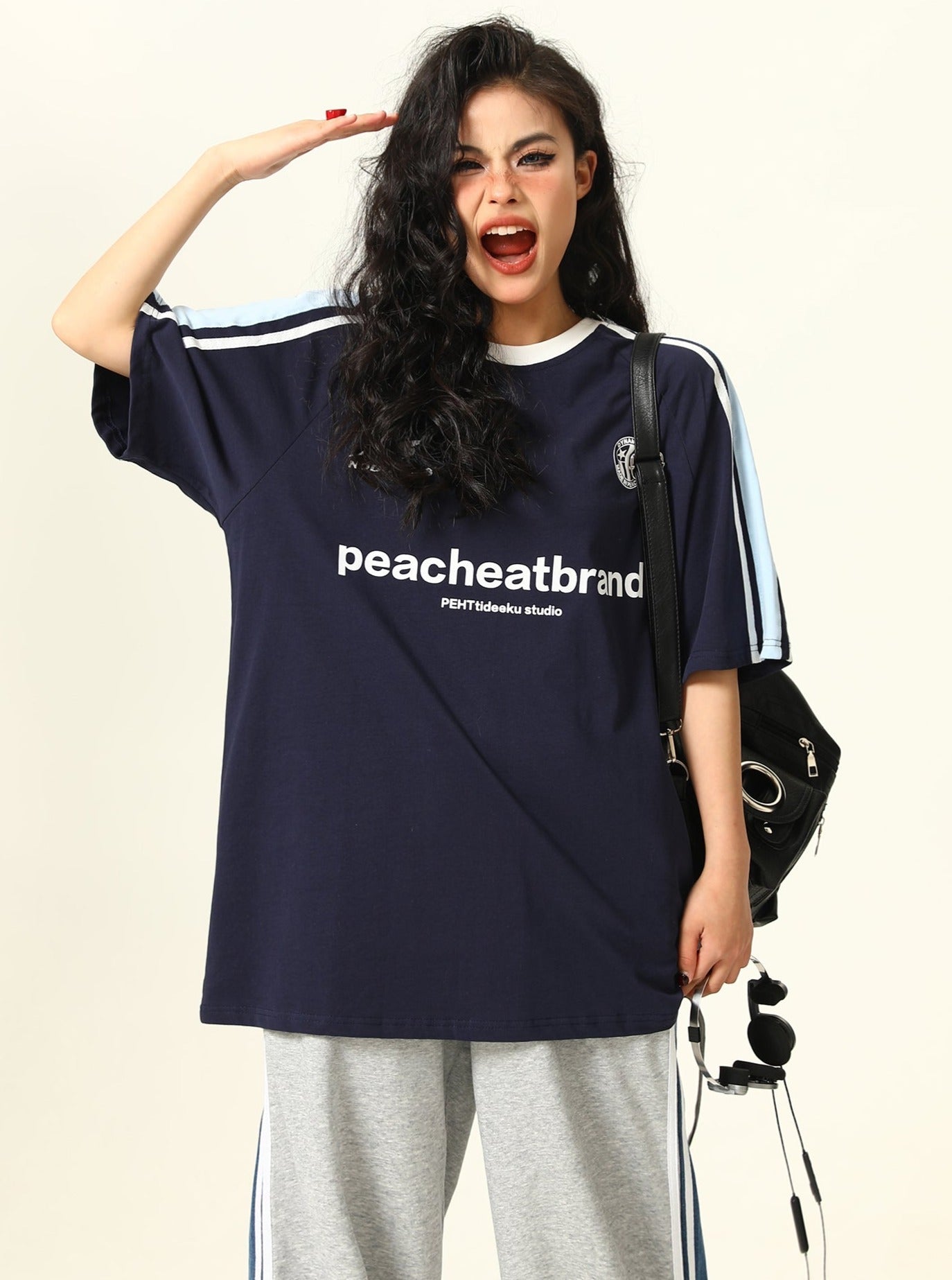 Oversized Athletic-Style T-shirt