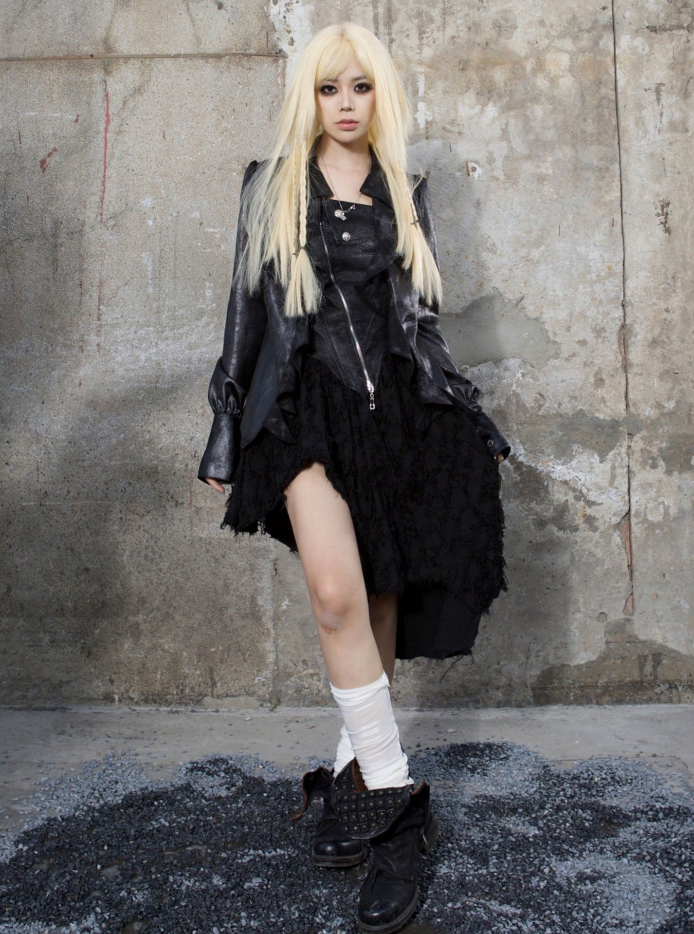 ARIADNAw Gothic Ruffle Collar Jacket