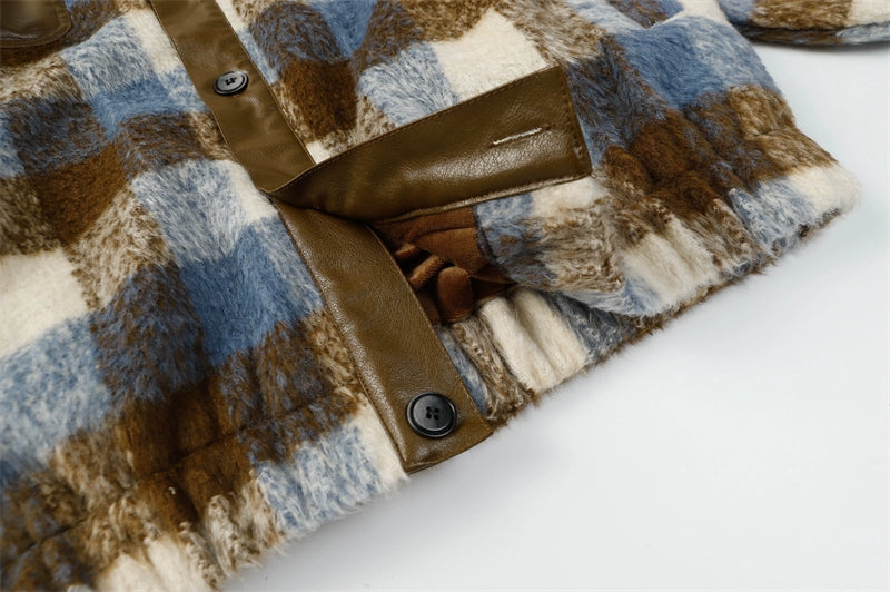 Monochrome Plaid Oversized Shacket