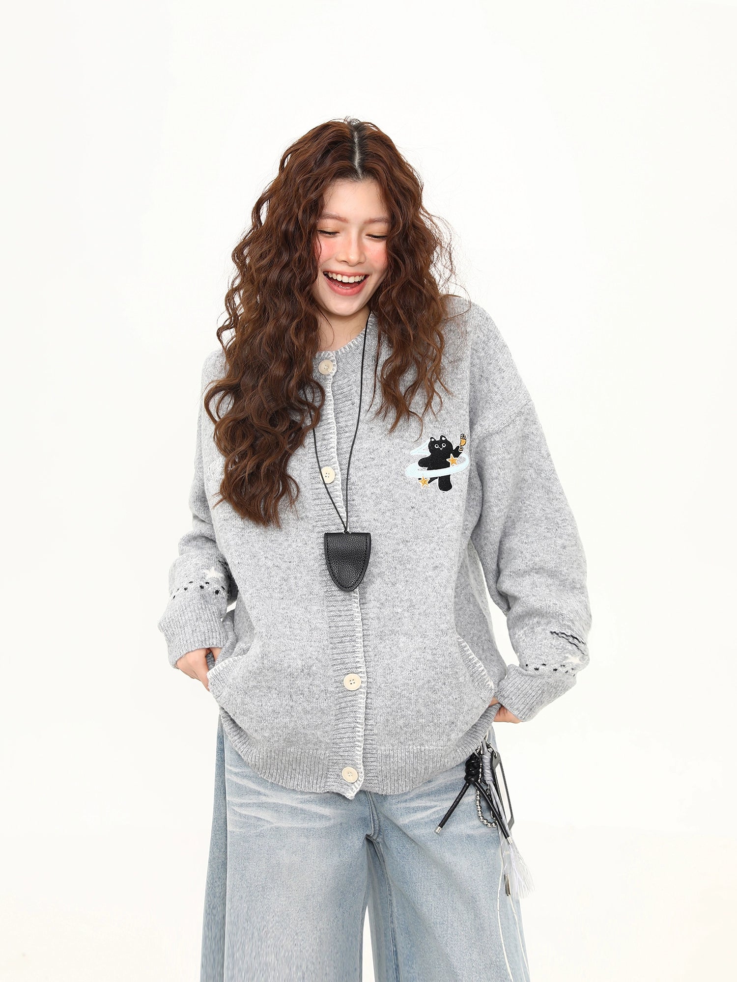 Moonlight Kitty Knit Cardigan