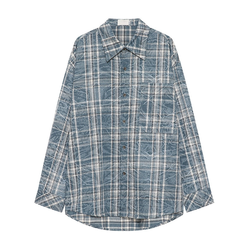 Frost Fade Washed Check Overshirt