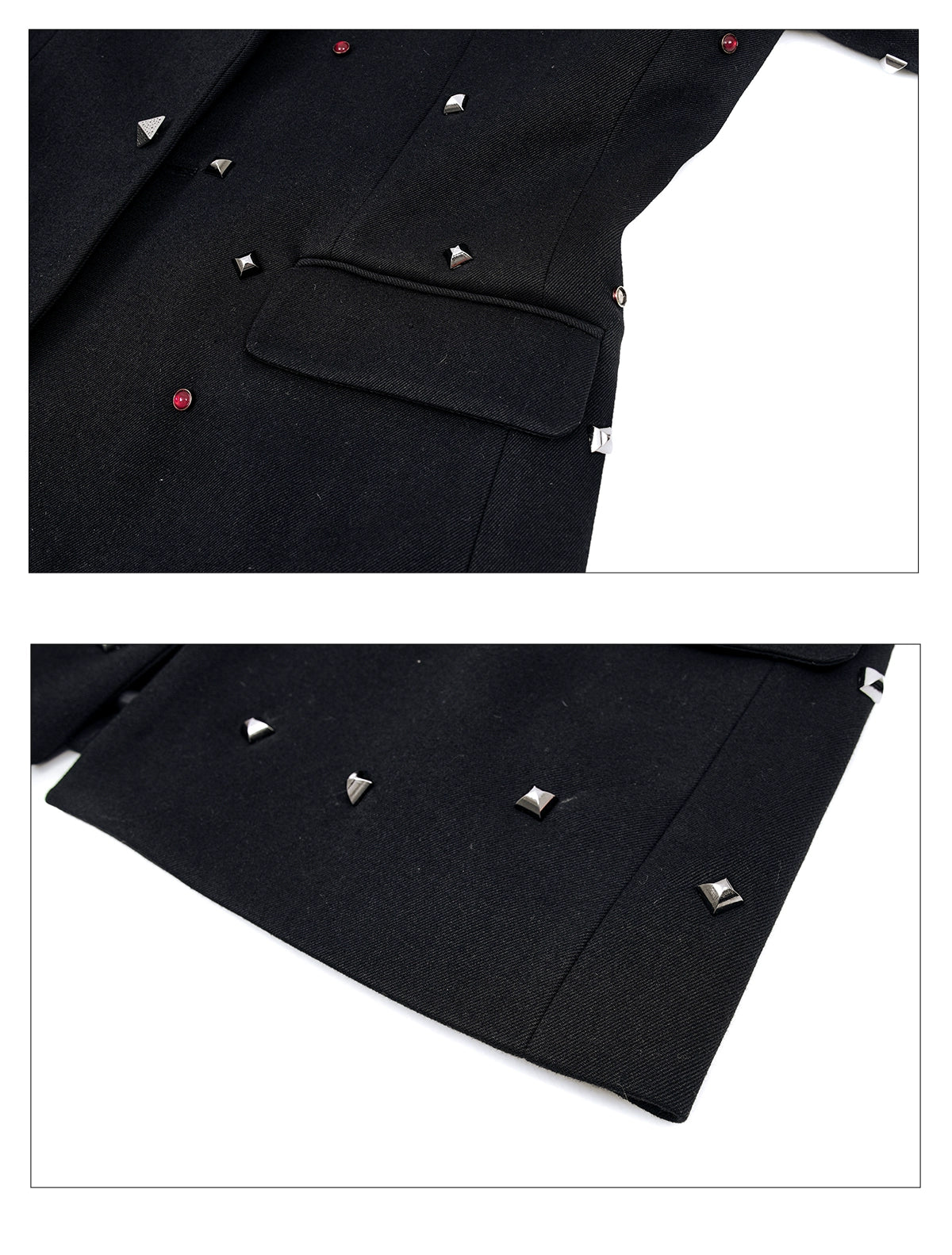 Crimson Relic Studded Blazer and Pants Setup