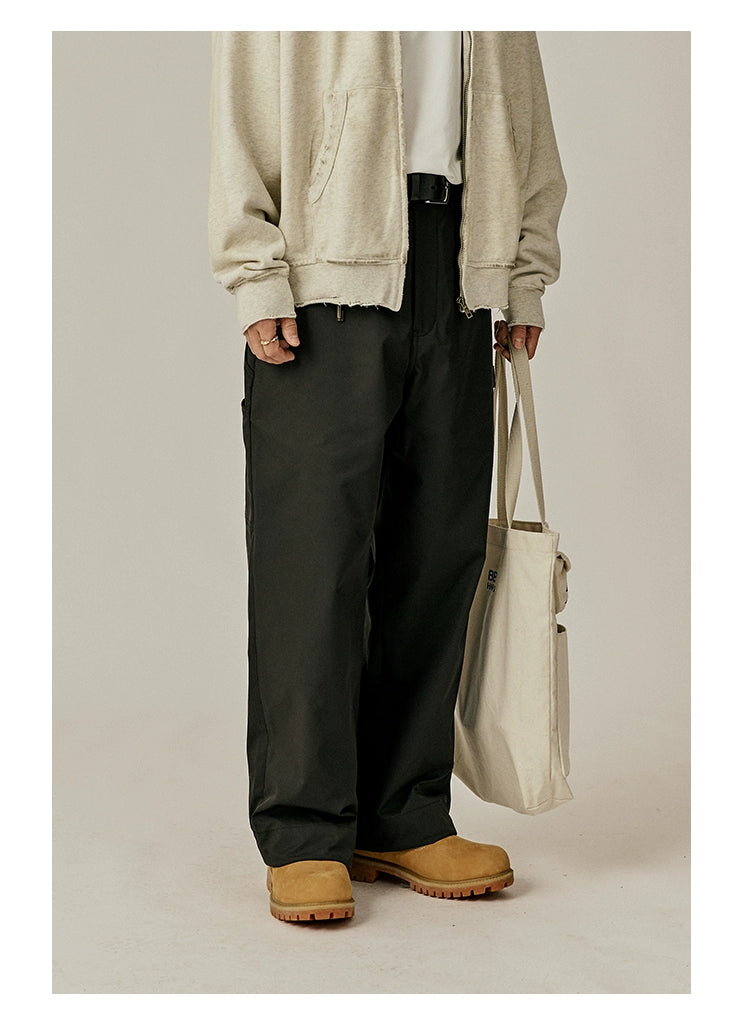 Wide Leg Color Drawstring Pants