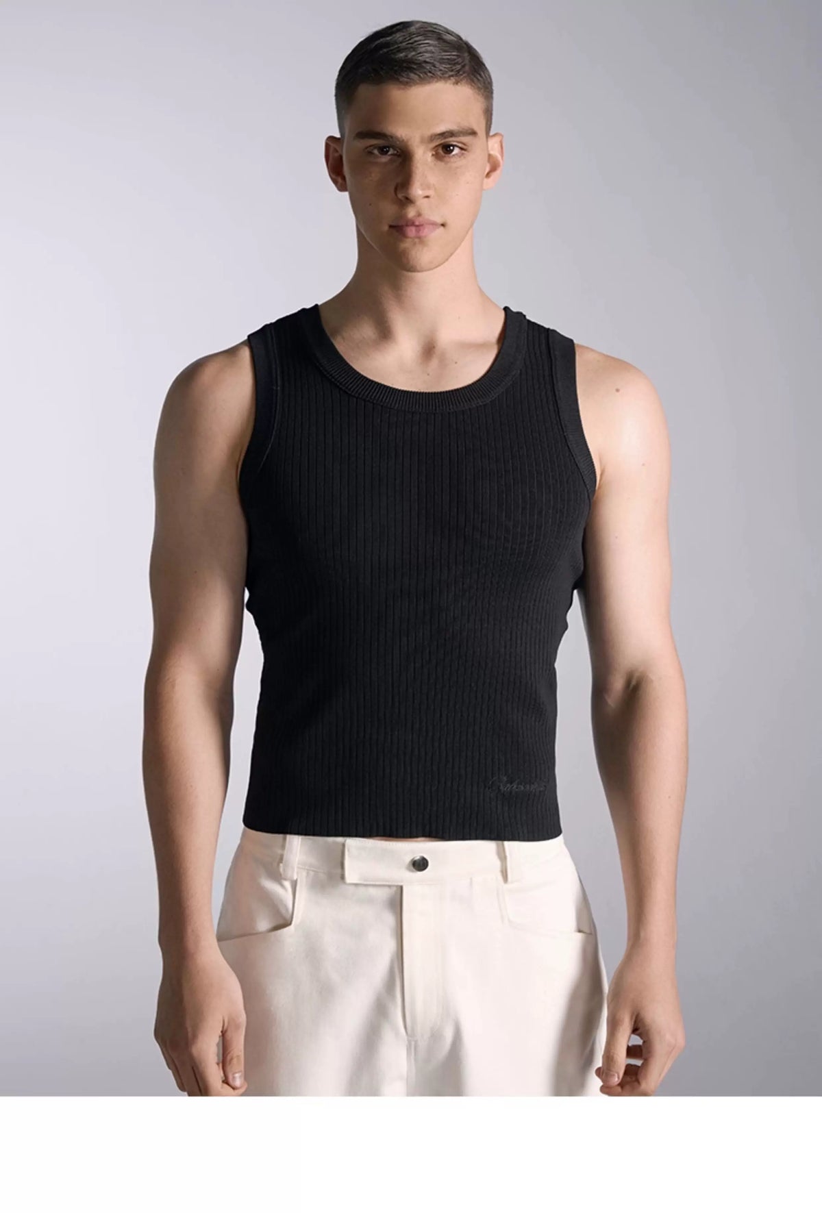 Silverline Ribbed Knit Tank Top