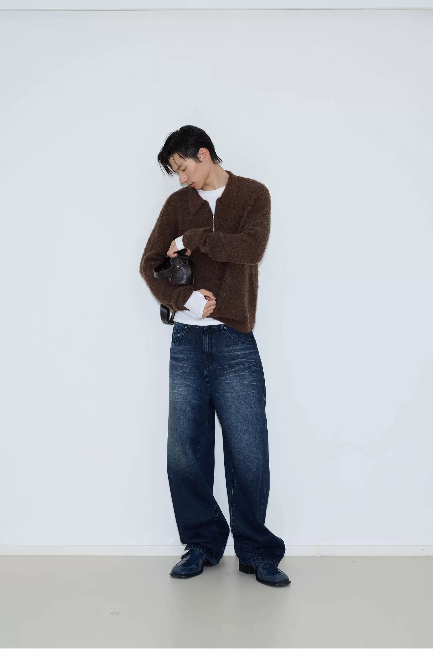 Coffee Cloud Fuzzy Zip Pullover