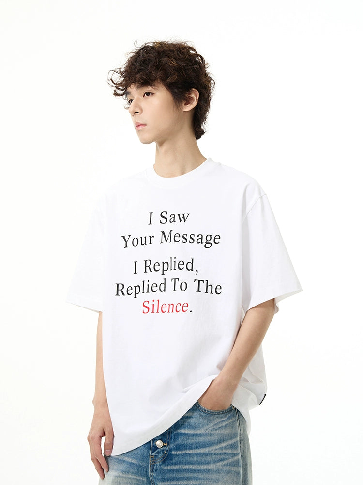 Silence Message Graphic T-Shirt