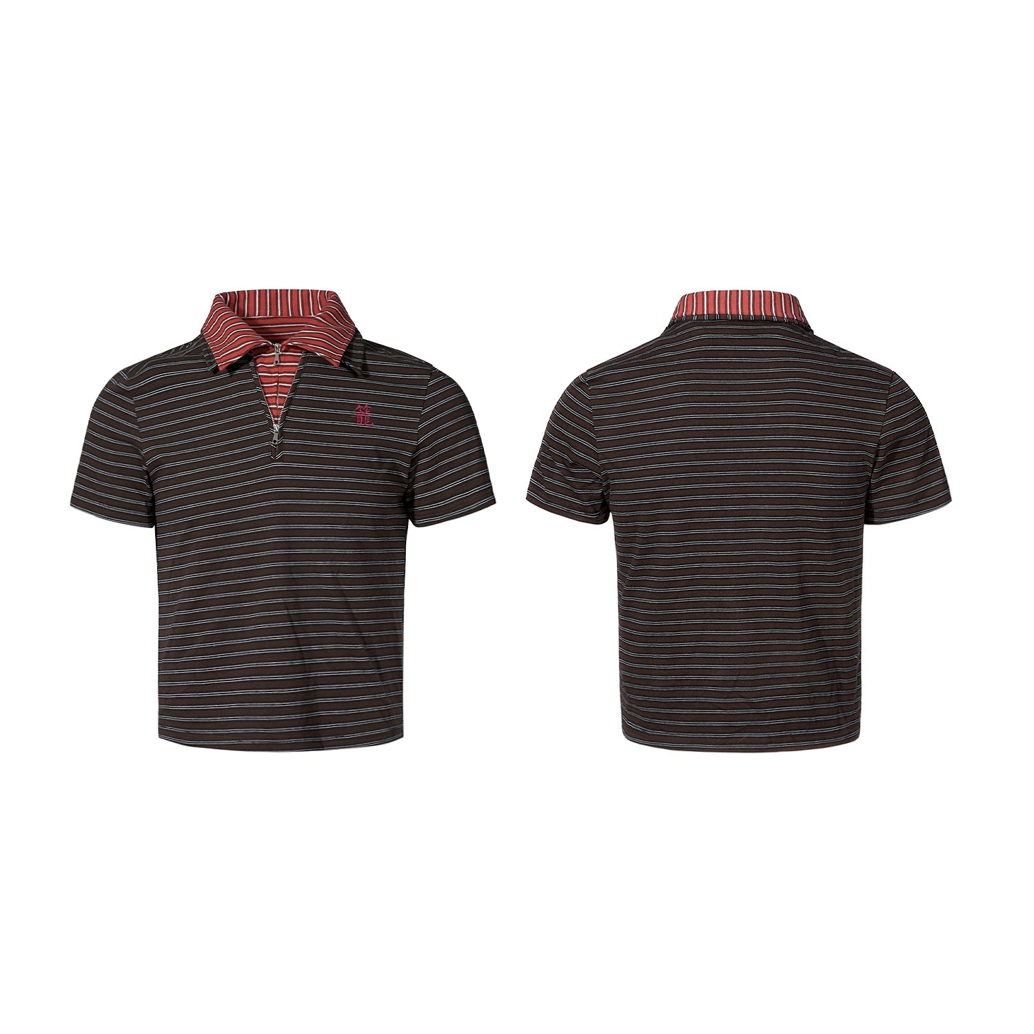 Striped Polo Shirt Top