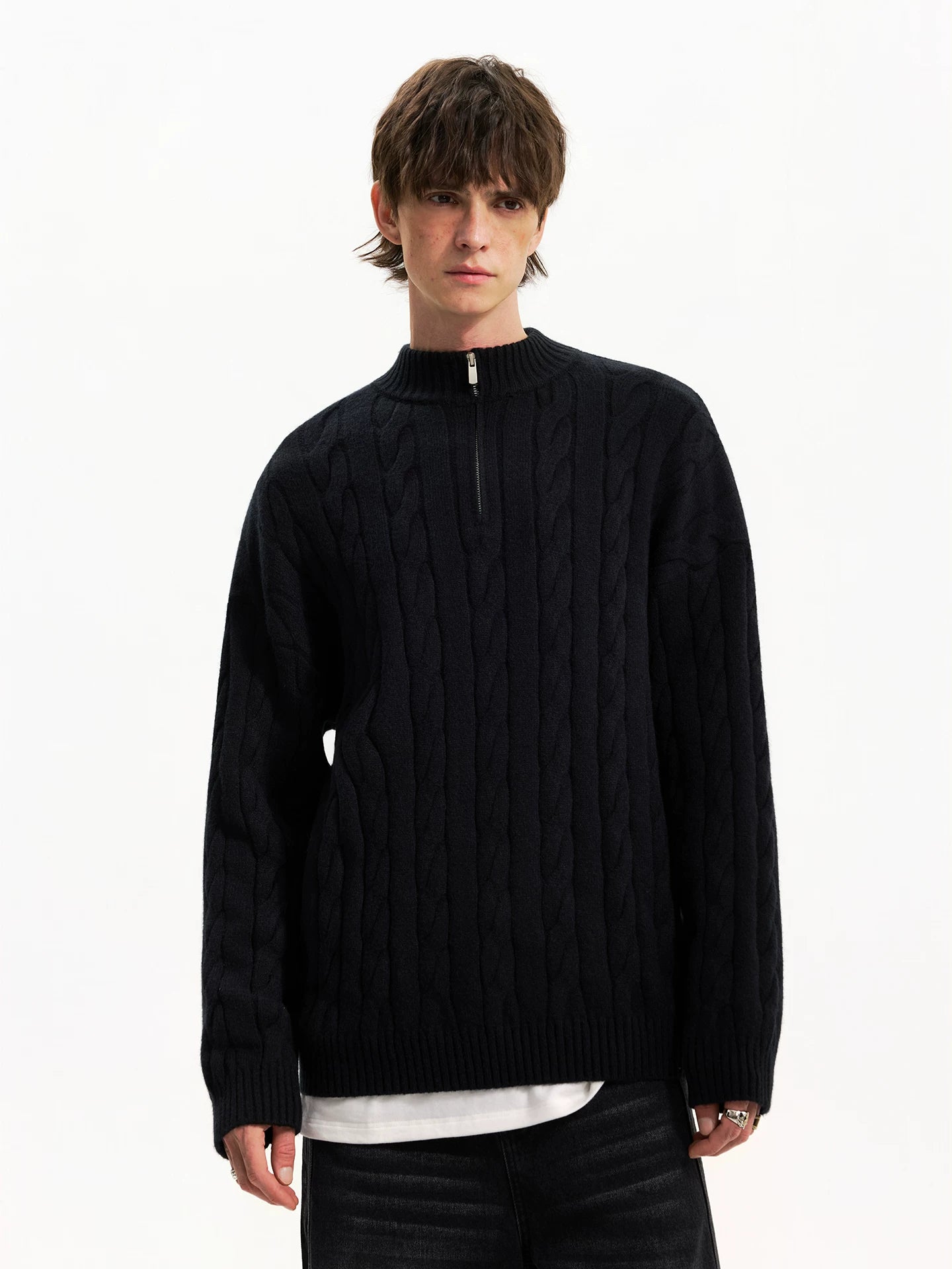 Stonebraid Half-Zip Knit