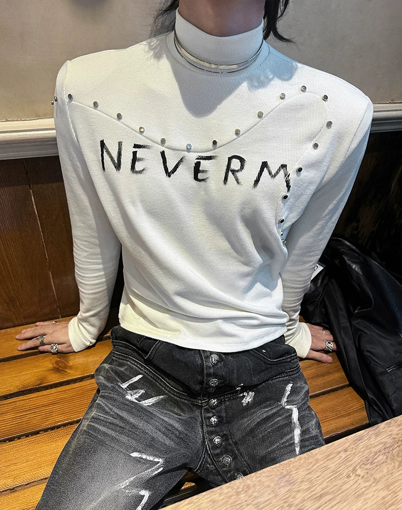 Neverm Studded Gothic Knit Turtleneck