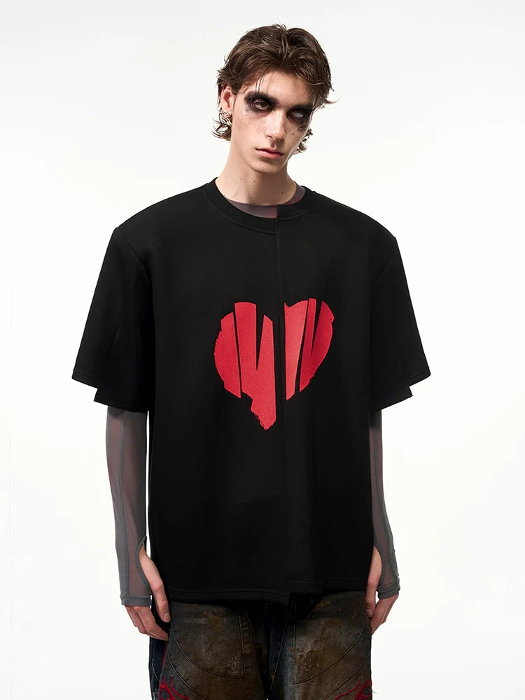 Shattered Heart Mesh Tee