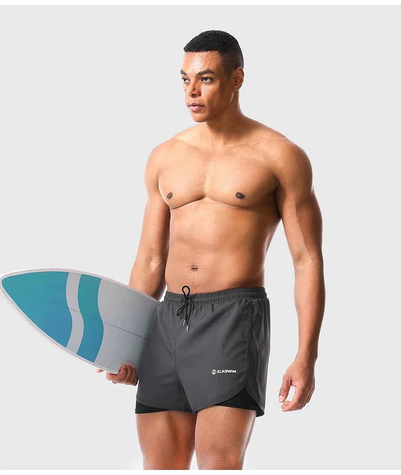 Twin-Layer Rapid-Dry Shield Swim Shorts